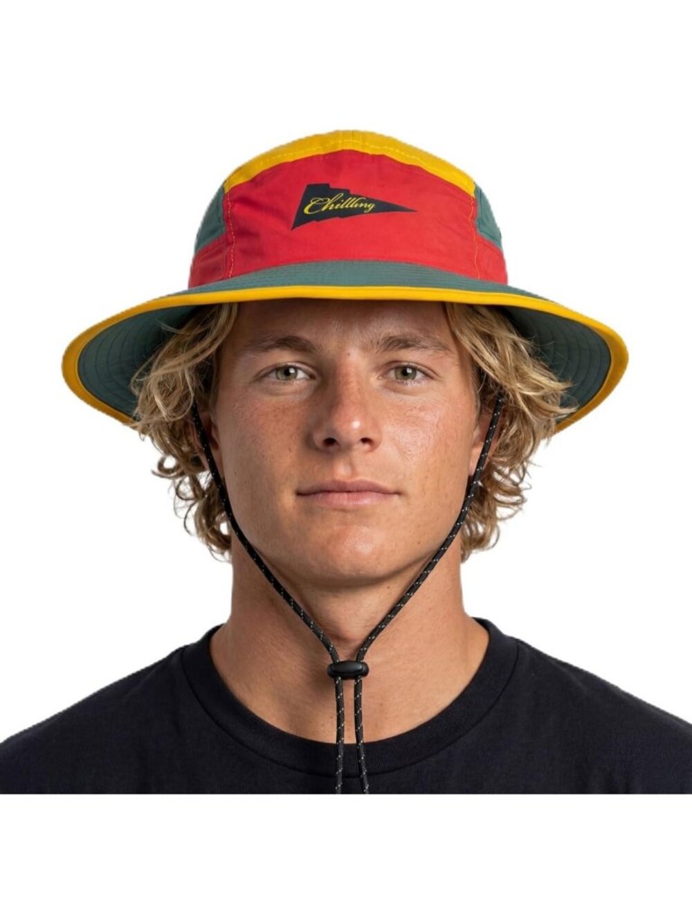 Color-Blocked Wide Brim Fisherman Sun Hat - UV Protection, Anti-Slip, Outdoor